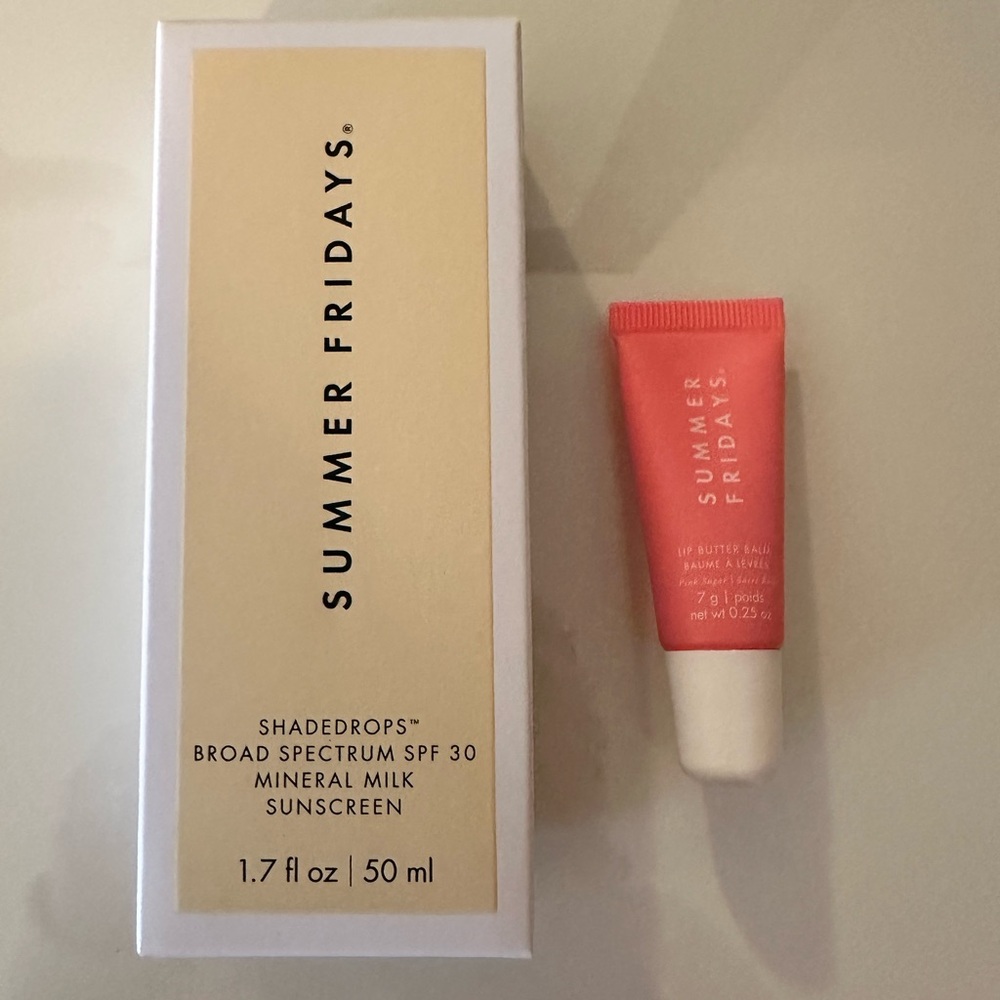 NWT Summer Fridays ShadeDrops Mineral Milk Sunscreen SPF 30